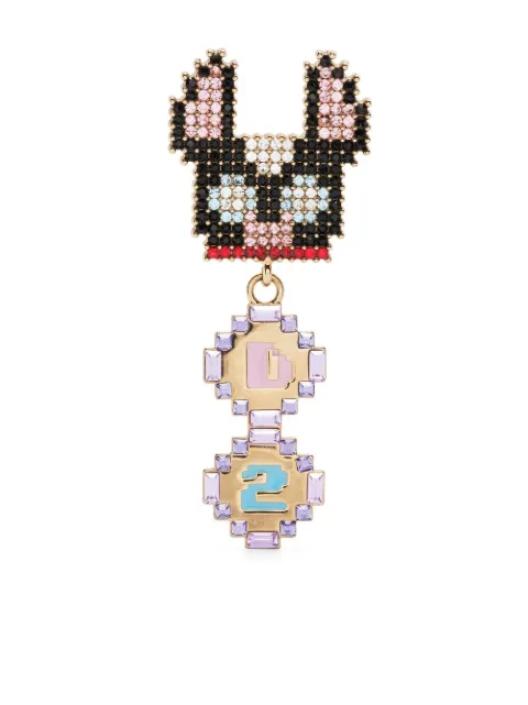 DSQUARED2 crystal-embellished drop earring Gold ERW017659400001