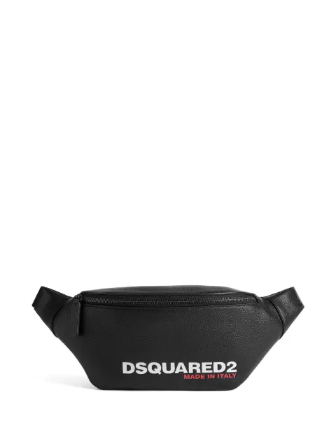 DSQUARED2 logo-print leather belt bag Black BBM006225103888