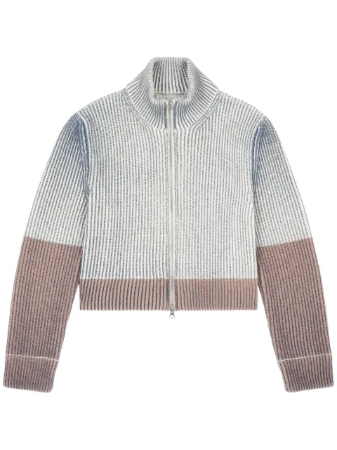 MM6 Maison Margiela ribbed zip-up cardigan Neutrals S52AM0269S18282
