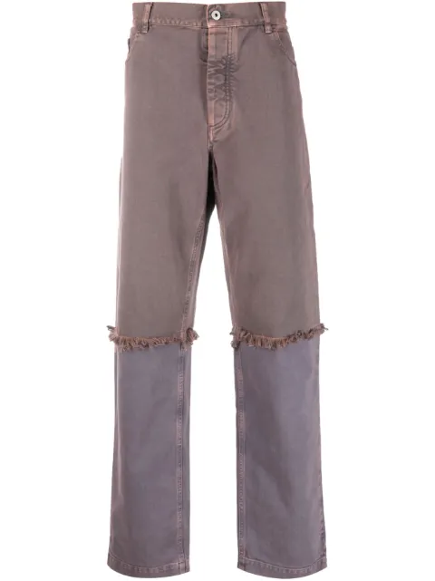 COUNTY OF MILAN hybrid straight-leg jeans Purple CMCA185F22FAB0012828