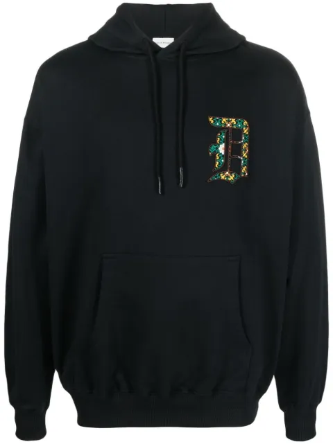 Drôle De Monsieur logo patch hoodie Black BHO125CO001