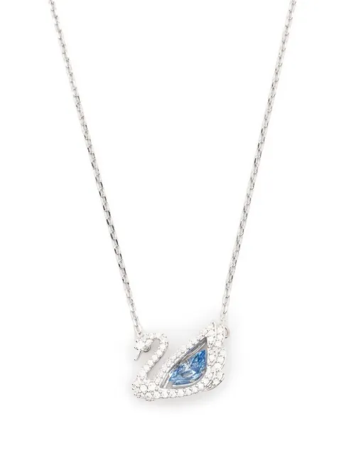 Swarovski crystal-embellished logo pendant chain Silver 5533397