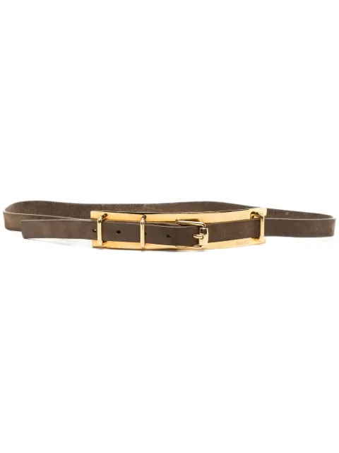 Gucci Pre-Owned plate detail buckled belt Brown CSCRGUCBELT7035