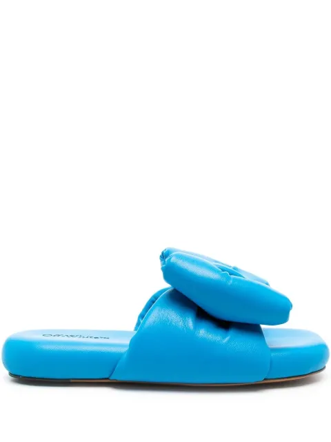Off-White bow-detail leather sandals Blue OWIC005S23LEA0014545