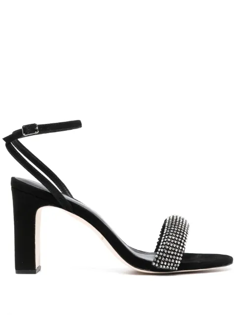 Loeffler Randall Shay 80mm rhinestone-embellished sandals Black SHAYSKR