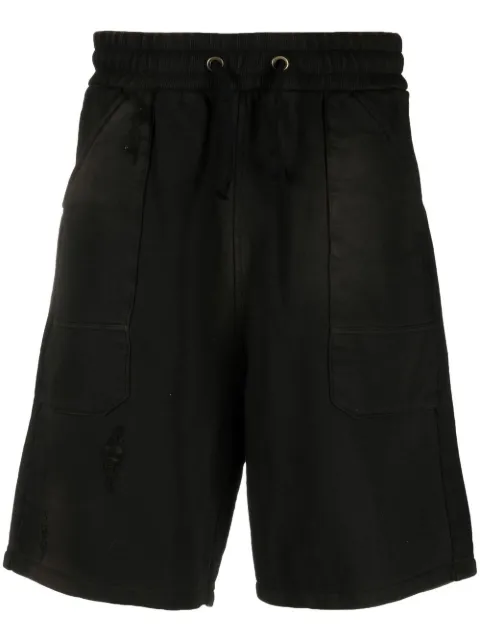 Balmain ripped cotton shorts Black AH1PB065BC16