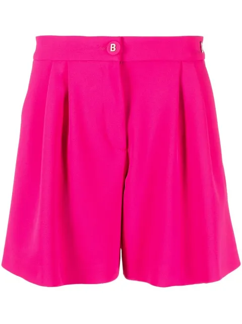 Blugirl box-pleated wide leg shorts Pink RA3118T3191