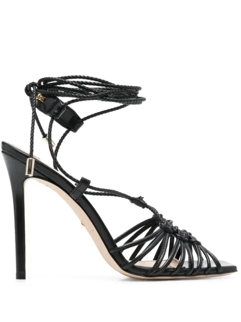 Elisabetta Franchi chain-detail open-toe sandals Black SA09B31E2