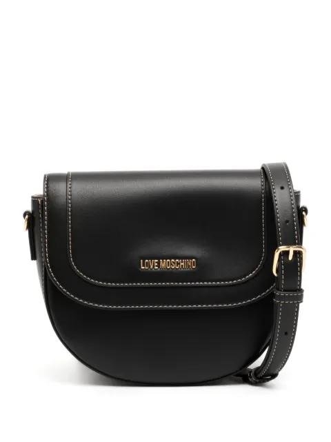 Love Moschino logo-lettering crossbody bag Black JC4115PP1GLR0