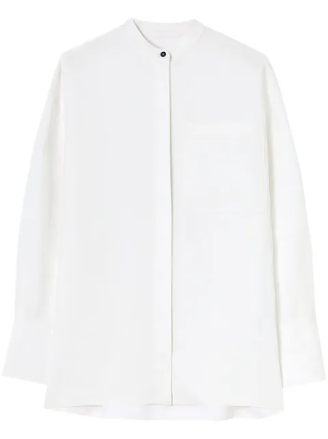 Jil Sander drop-shoulder linen shirt White J04DL0006J60001
