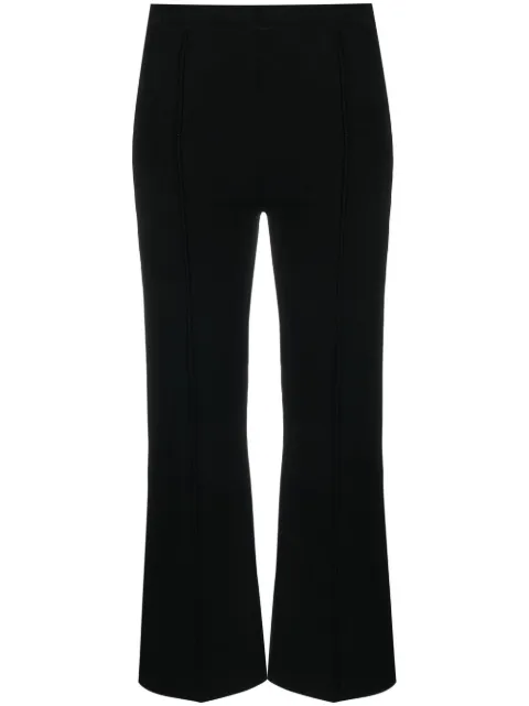 Theory flared knitted trousers Black M1116709