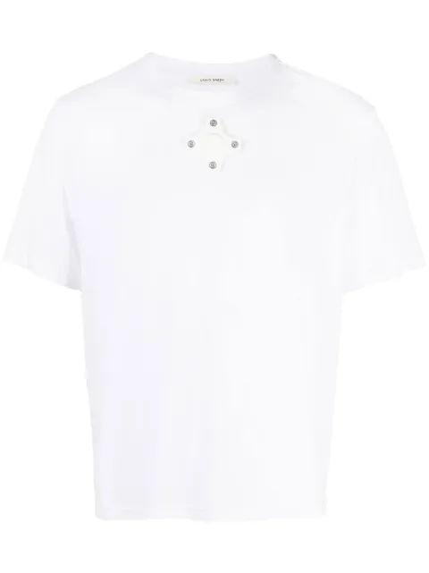 Craig Green eyelet-detail short-sleeve T-shirt White CGSS23CJETSS13