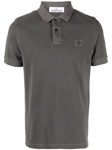 Stone Island Compass-logo polo shirt Grey K1S1522002SCS0067