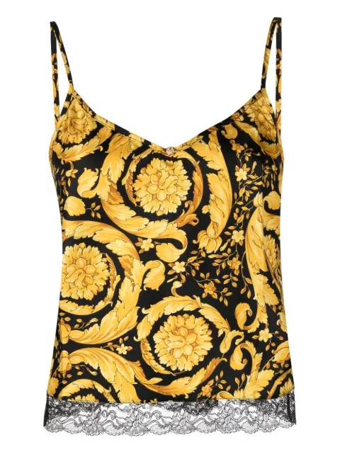 Versace Barocco-print silk camisole Black 10085571A06155