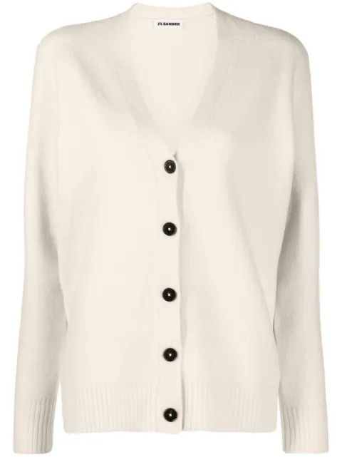 Jil Sander V-neck wool cardigan Neutrals J01HP0002J14603