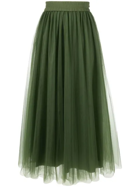 Fabiana Filippi high-waist tulle midi skirt Green GNDP04W4190000X870