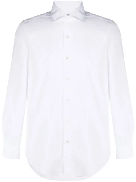 Finamore 1925 Napoli long-sleeved cotton shirt White C0147B01