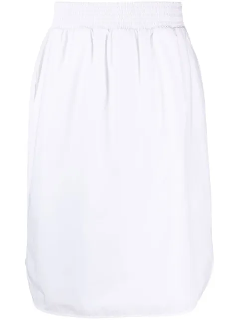 Fabiana Filippi elasticated-waist midi skirt White GND273W4550000D252