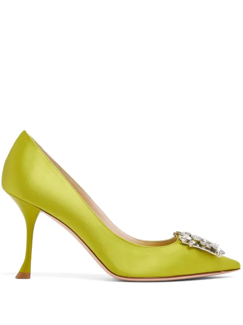 Roger Vivier Bouquet Strass buckle pumps Green RVW53028020RS0
