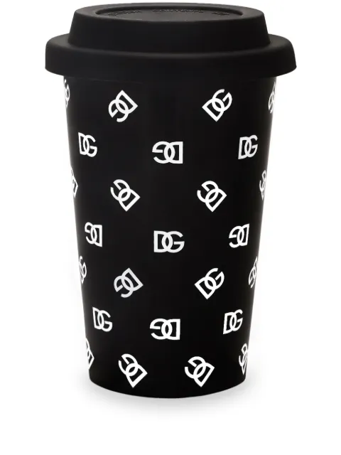 Dolce & Gabbana DG print reusable coffee cup Black TC0108TCAK2