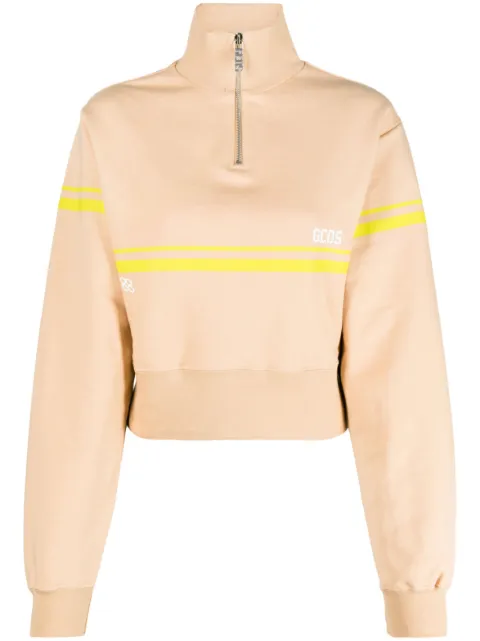 GCDS half-zip sweatshirt Neutrals SS23W220100
