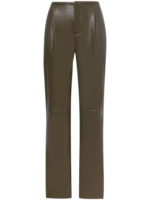 Proenza Schouler White Label faux-leather straight-leg trousers Brown WL2346177LR226