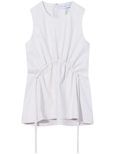 Proenza Schouler White Label drawstring-detail faux-leather top White WL2344417LR226