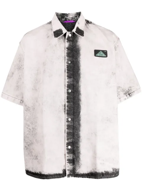 OAMC bleach-effect short-sleeve shirt Grey 23E28OAU60TCOT00825
