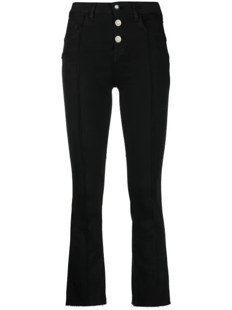 LIU JO low-rise button-up cropped jeans Black UA3040D418887177