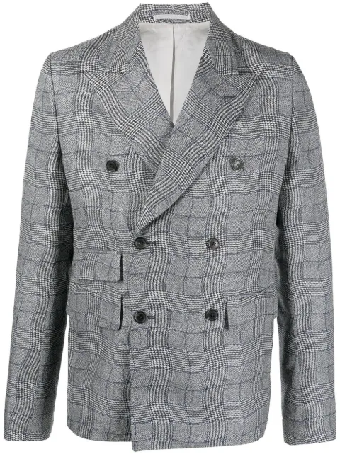 Kenzo checked double-breasted blazer Grey FD55VE1259JB