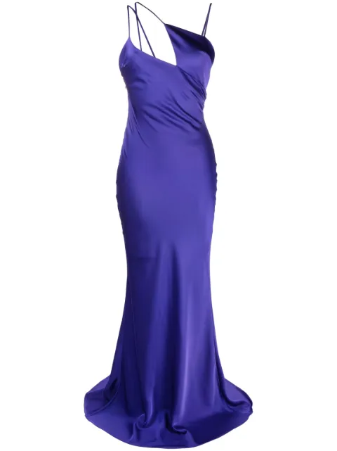 The Attico Melva asymmetric sleeveless gown Purple 236WCW69E020493