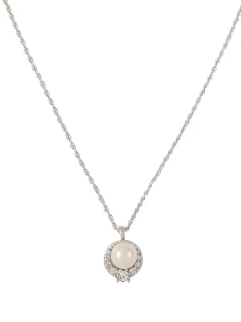 Nina Ricci Pre-Owned 1990s pearl pendant necklace Silver NL024951