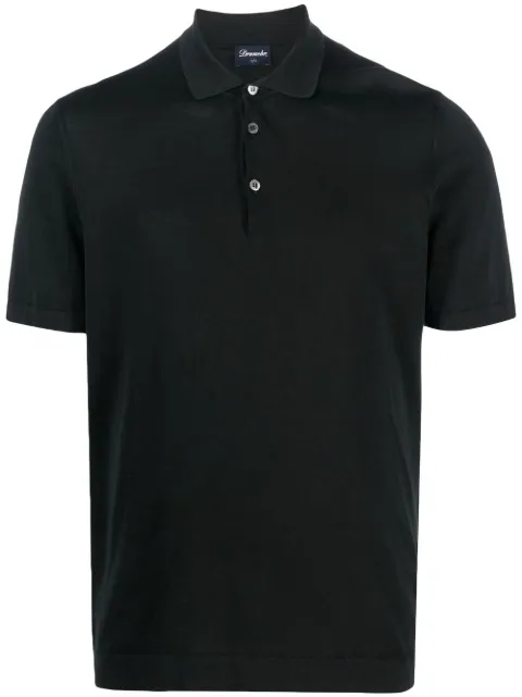 Drumohr button-placket polo shirt Black D0GF202