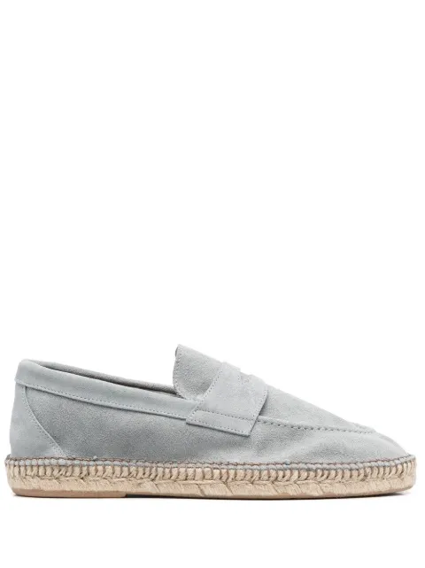 Eleventy suede penny espadrilles Blue G77SCAG10SCA0G007