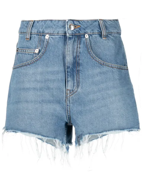 IRO frayed-hem denim shorts Blue WM30JAPA