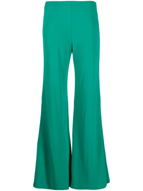 Alberta Ferretti high-waisted flared trousers Green 03181621A0382