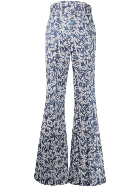 Atu Body Couture Rhytm high-waisted brocade trousers Blue AT23204
