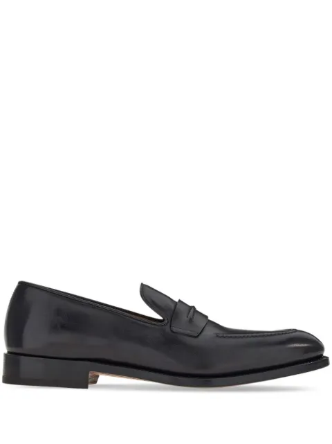 Ferragamo slip-on leather penny loafers Black 758441
