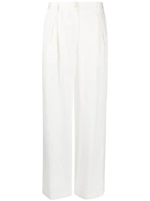 Blugirl pinstriped wide-leg trousers White RA3089T3340