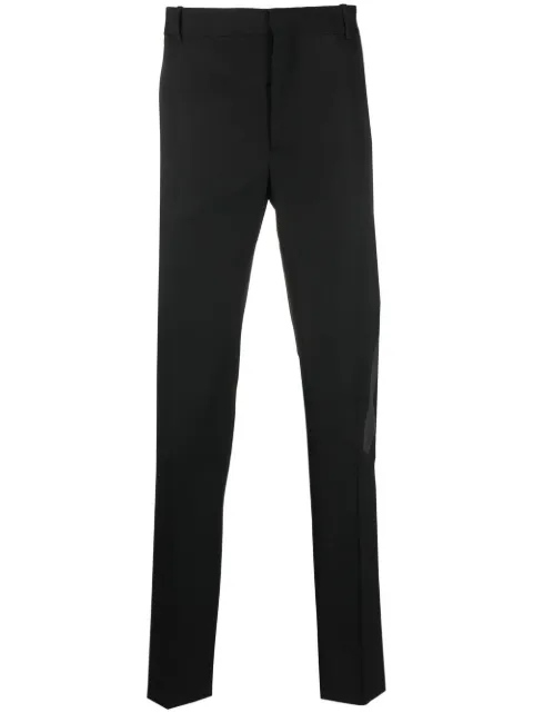 Alexander McQueen stripe-detail tailored-cut trousers Black 735150QUU91