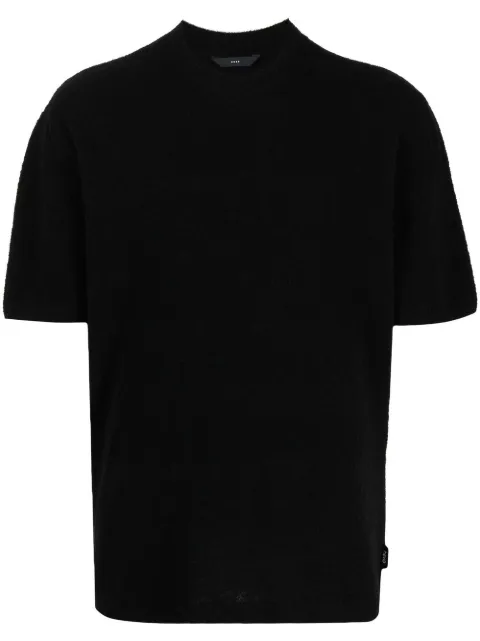 Hevo knitted crew-neck T-shirt Black SPINAZZOLA