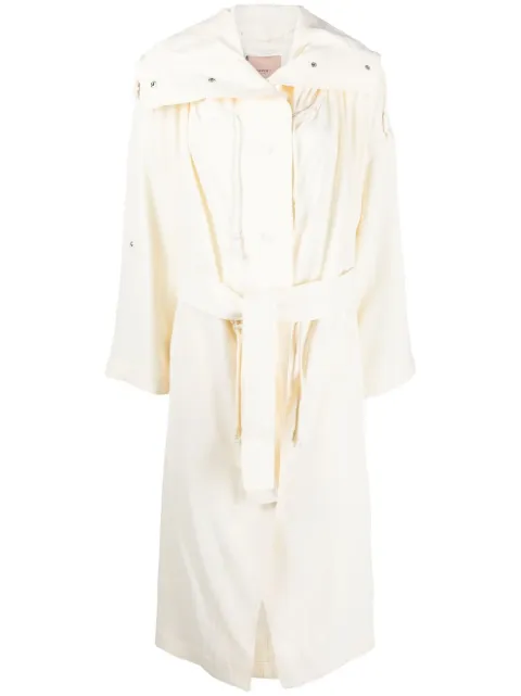 TWINSET drawstring duster coat White 231TP2390