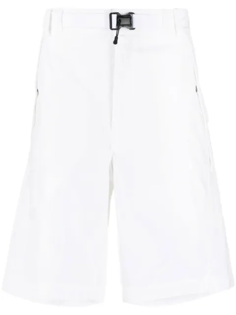 C.P. Company logo-print belted-waist shorts White 14CMBE025A006450A