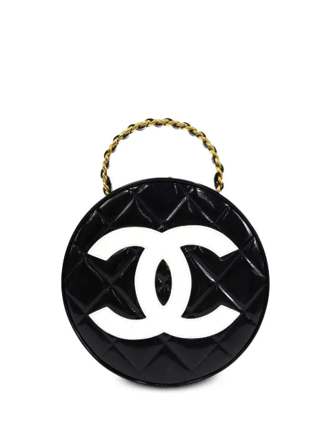 CHANEL Pre-Owned 1995 Vanity diamond-quilted tote bag Black 3373013
