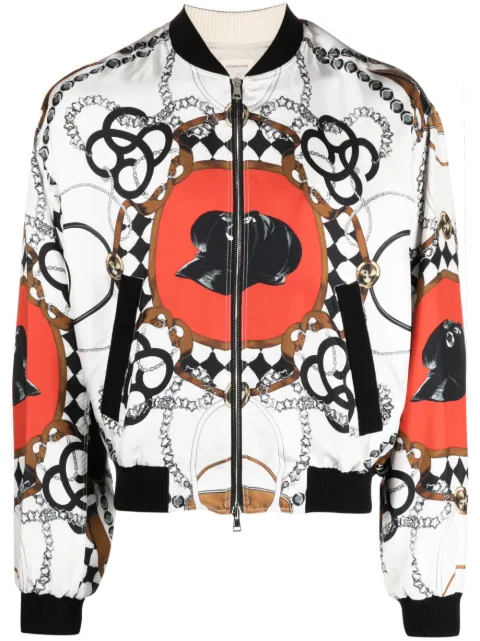 Stefan Cooke graphic-print bomber jacket White SCSS23JA2M