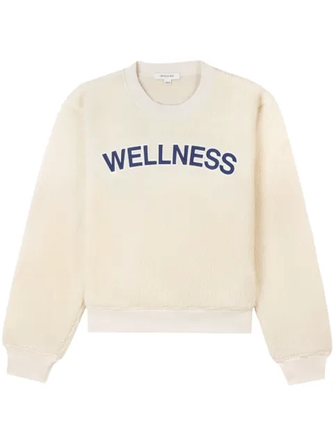 Sporty & Rich logo-patch fleece jumper Neutrals CR666CR