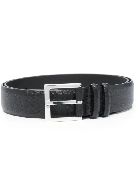 Orciani buckle-fastening leather belt Black U08118