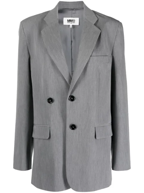MM6 Maison Margiela single-breasted boxy blazer Grey S52BN0112S53962
