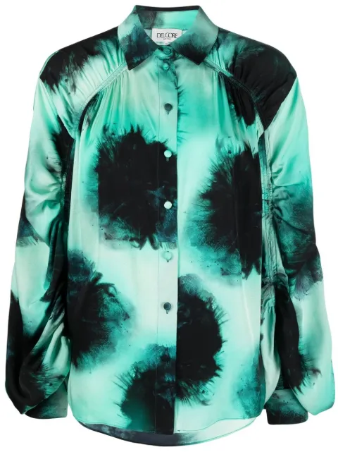 Del Core abstract-print shirt Green C0PB000502T0477