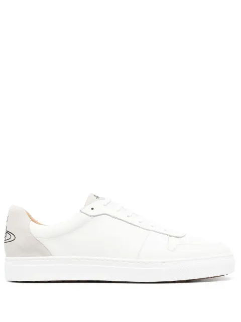 Vivienne Westwood logo-print calf leather sneakers White 75020002ML002T